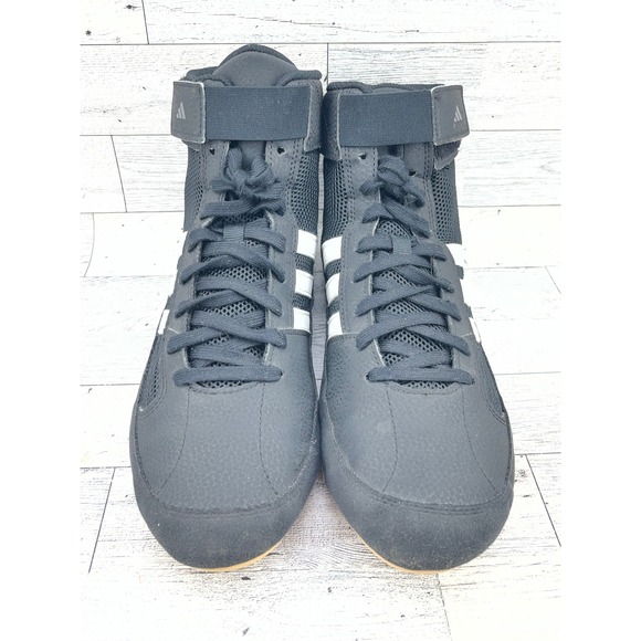 Adidas HVC 2 Wrestling Shoes Men 8 Black White Gum AQ3325 Boxing‎ Training High main image 10
